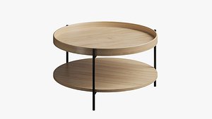 3D Round Wooden Coffee Table