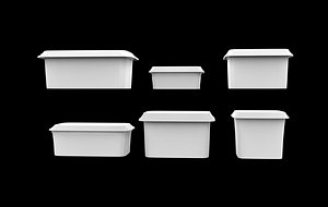 Plastic Food Storage 3D model 3D model