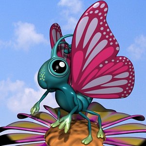 rigged butterfly 3d model
