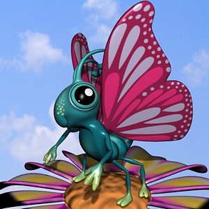 Cartoon Butterfly RIGGED