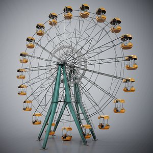 Painted Ferris Wheel 3D model