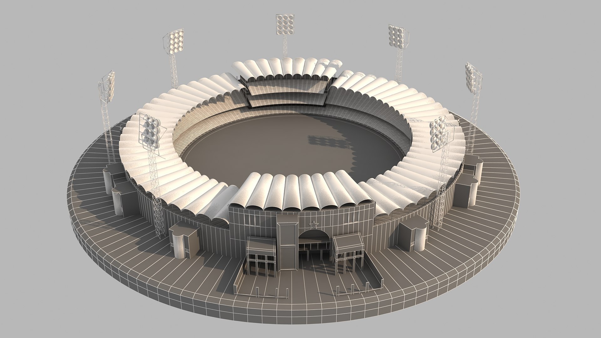 Cricket qaddafi stadium 3D model - TurboSquid 1671990