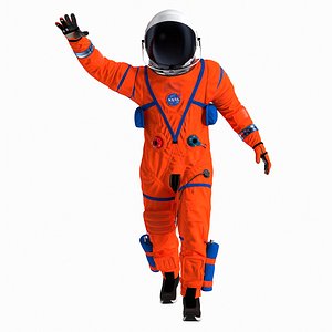 Astronaut in Advanced Crew Escape Space Suit Rigged for Maya