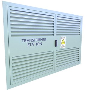 Industrial Double Metal Door 4 model