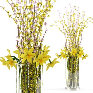 3d bouquet spring model