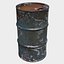 3D model old metal barrel