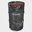 3D model old metal barrel
