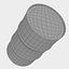 3D model old metal barrel