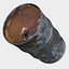 3D model old metal barrel