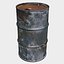 3D model old metal barrel