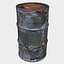 3D model old metal barrel