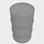 3D model old metal barrel