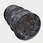 3D model old metal barrel