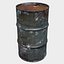 3D model old metal barrel