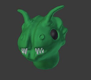 free obj model dinosaur head trex