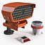 Airfield Ground Lighting Set with LED Units Orange 3D model