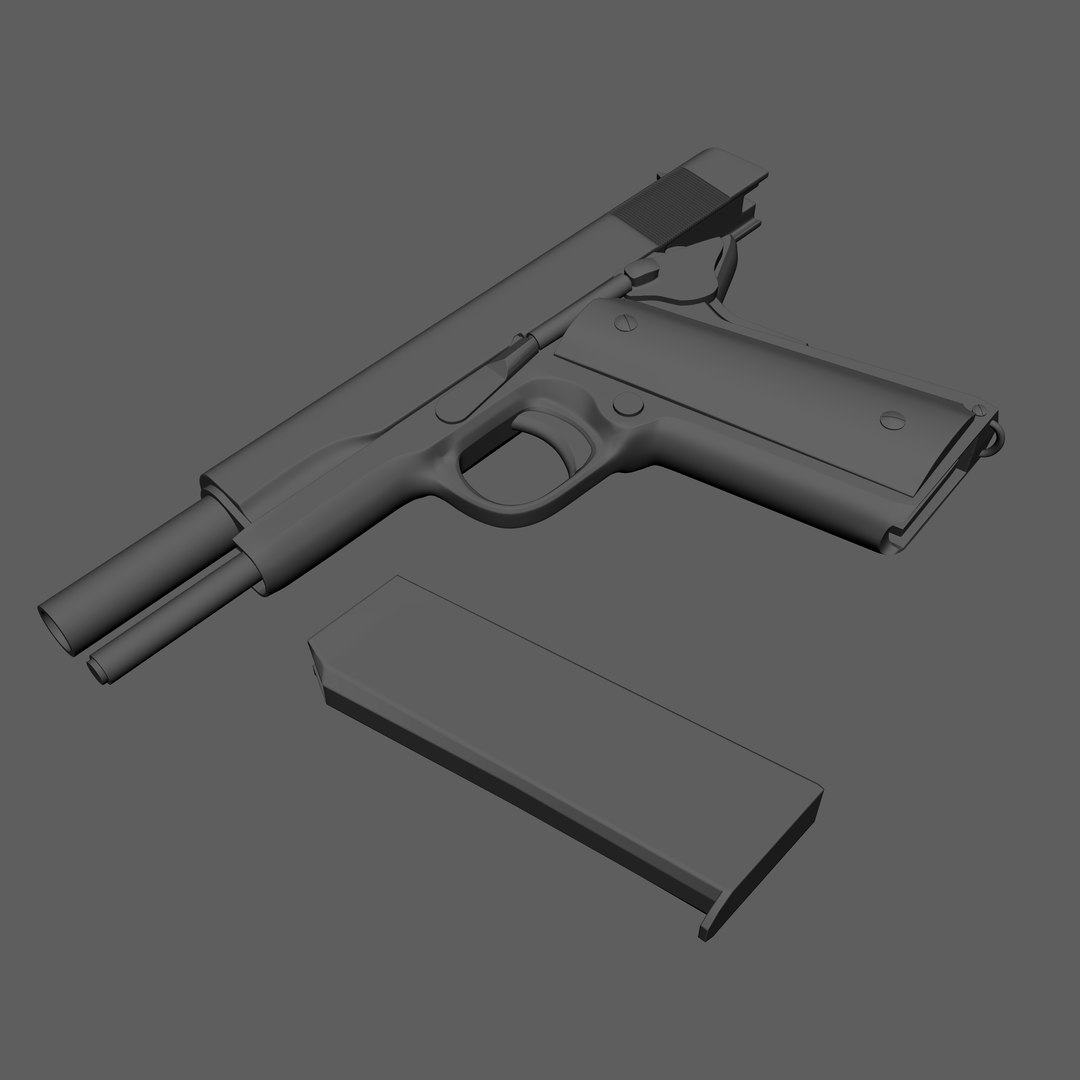 3d M1911 Pistol Rigged Model Turbosquid 2016473