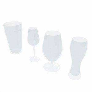 3D Glasses Set of 3D model