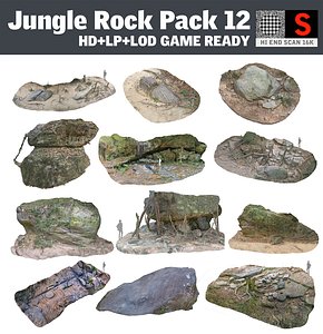 jungle rock pack 12 obj