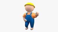 Cartoon Worker Character