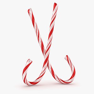 3d model candy cane