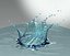 Pouring and splash water in crown shape