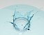 Pouring and splash water in crown shape