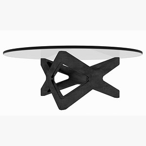 minimalist wooden x triangle 3D model