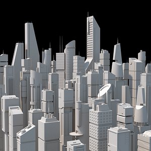 skyscrapers scifi 3D model