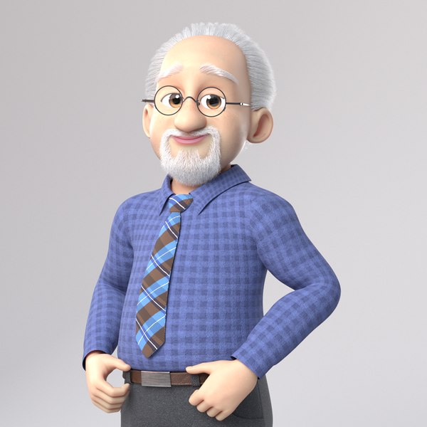 3D model Robert Cartoon man rig
