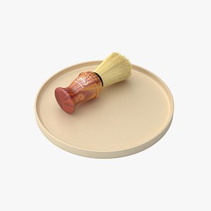 3D Shaving Brush West Elm Wooden model
