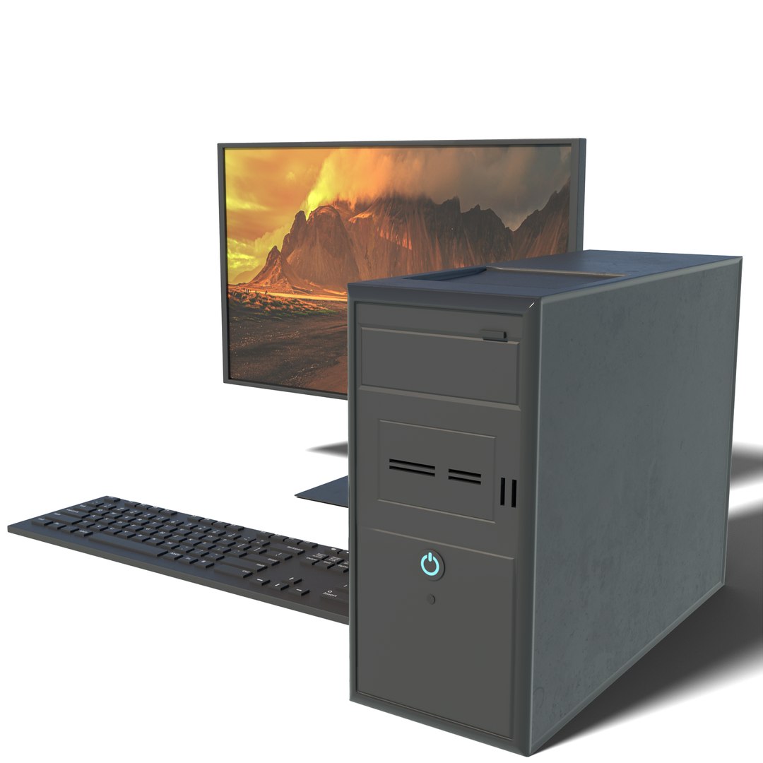 3D Desktop Computer Set Model - TurboSquid 2086547