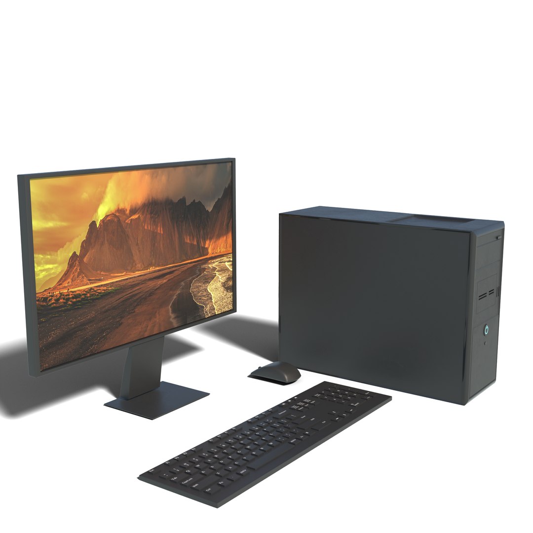 3D Desktop Computer Set Model - TurboSquid 2086547