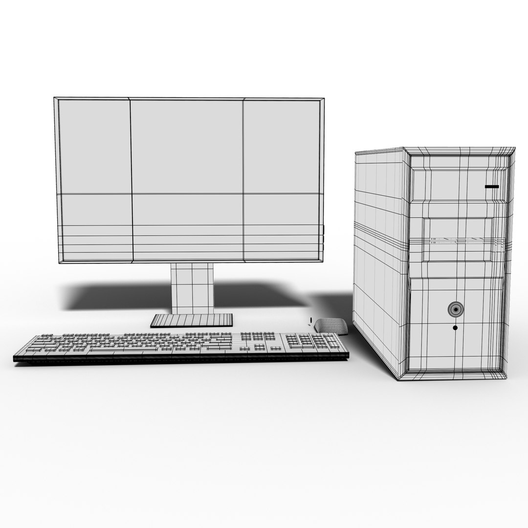 3D Desktop Computer Set Model - TurboSquid 2086547