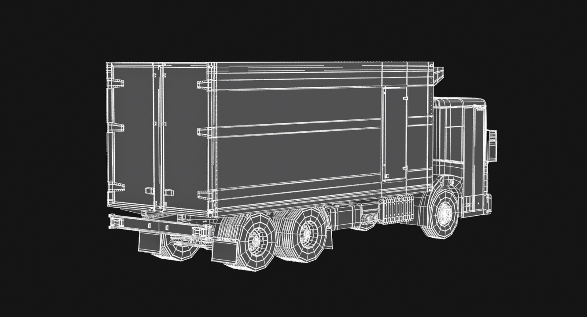 3d mercedes econic box truck model