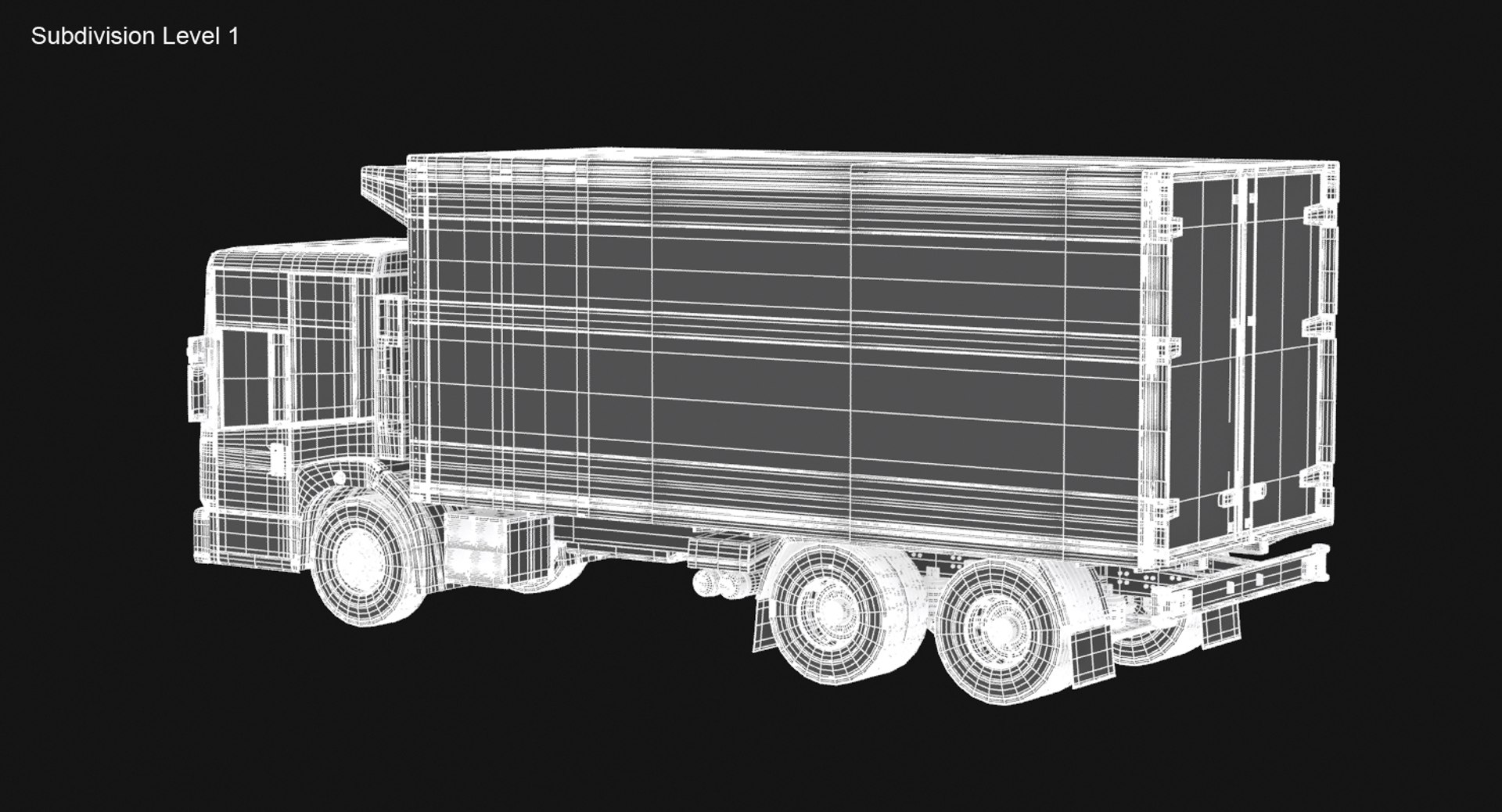 3d mercedes econic box truck model