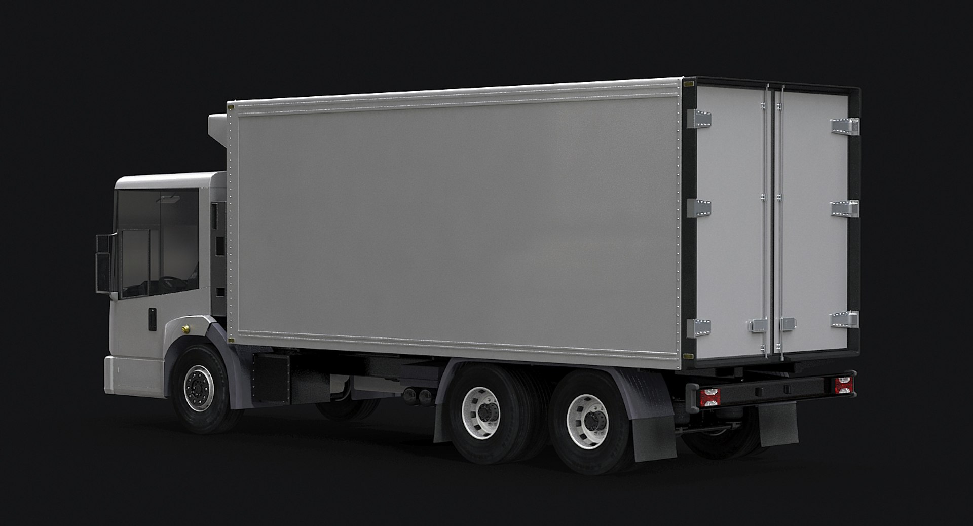 3d mercedes econic box truck model