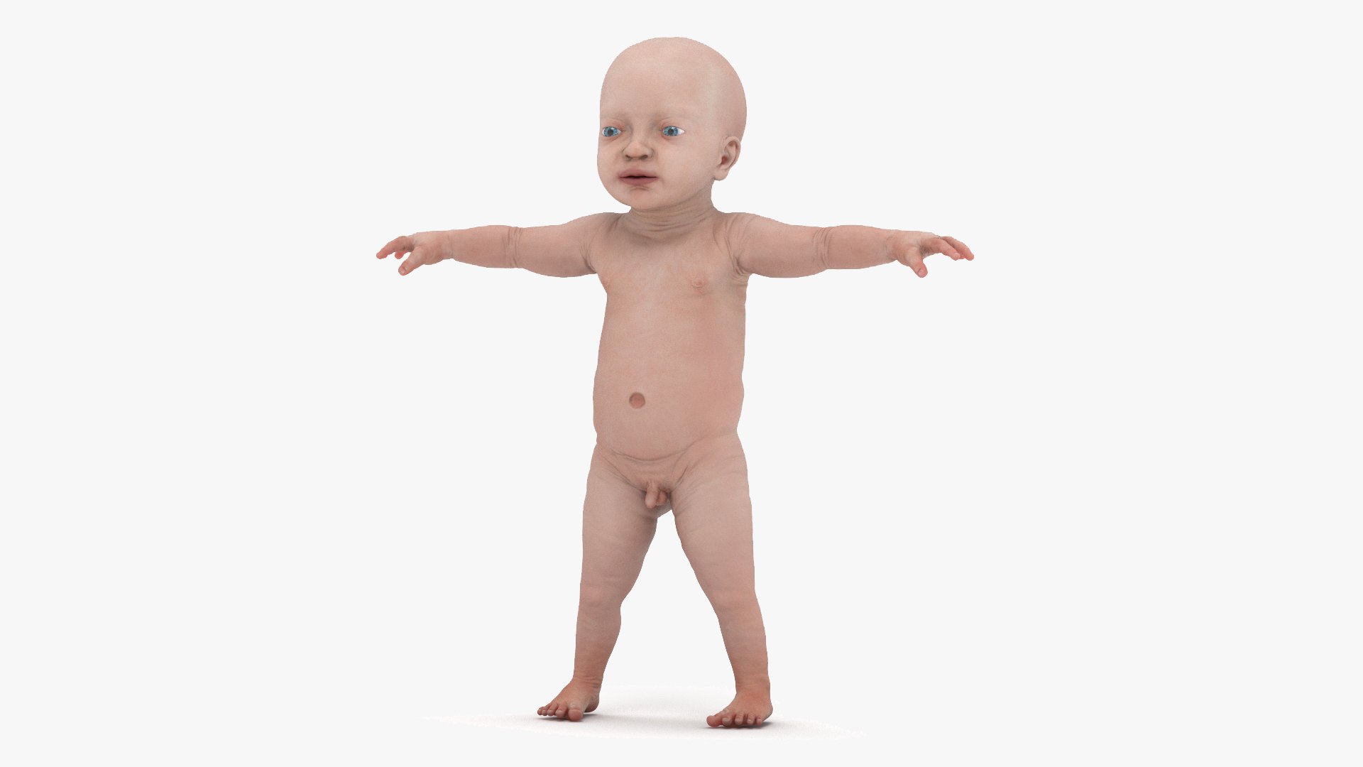 Baby Boy at 8 Month Rigged for Maya 3D model preview