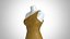 Damenkleid 2 Orange Gepolstert