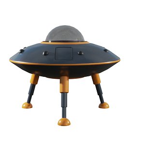 Lowpoly PBR Game-Ready UFO Spaceship