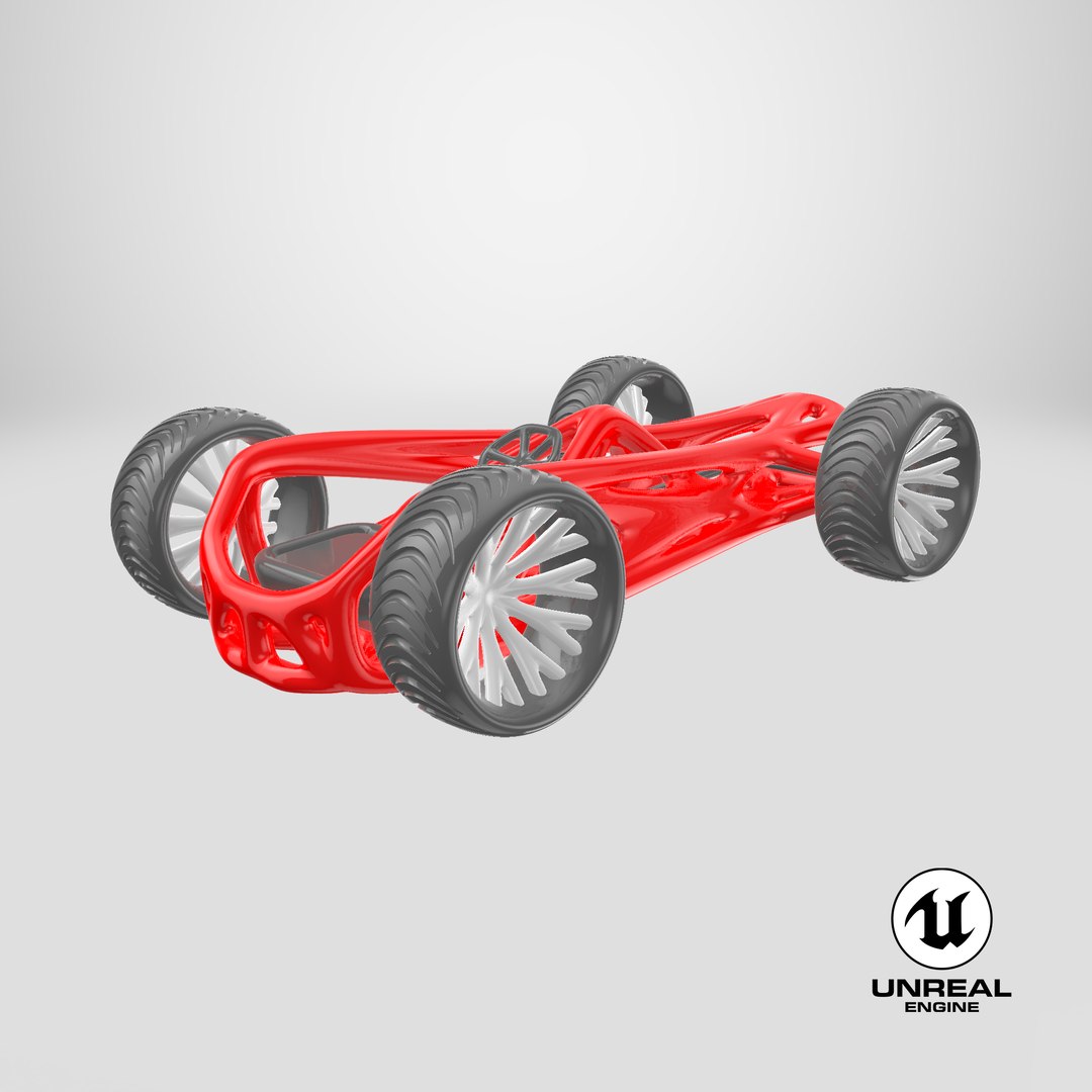 Futuristic Skeleton Racing Car 3D - TurboSquid 2397977