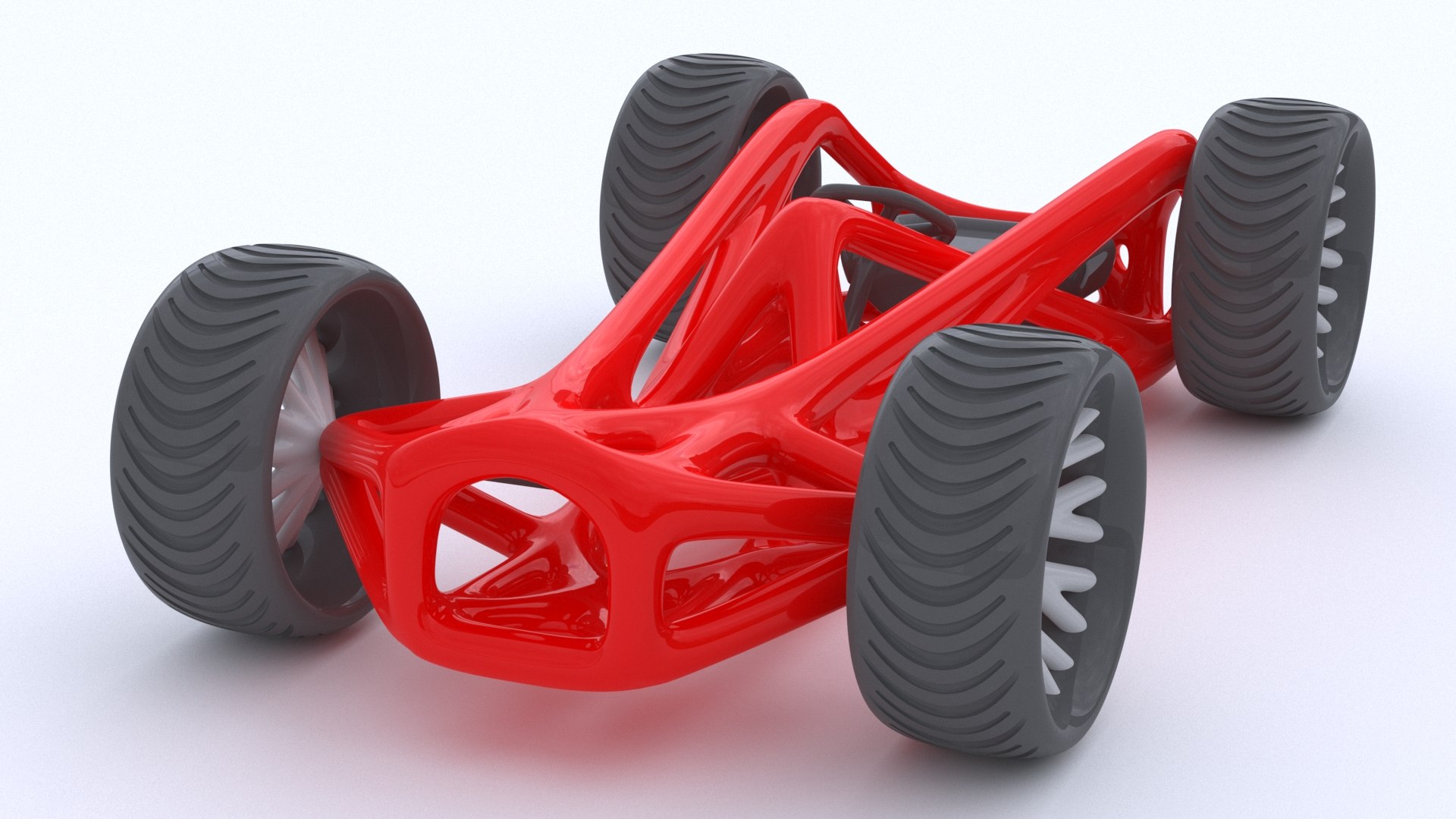 Futuristic Skeleton Racing Car 3D - TurboSquid 2397977