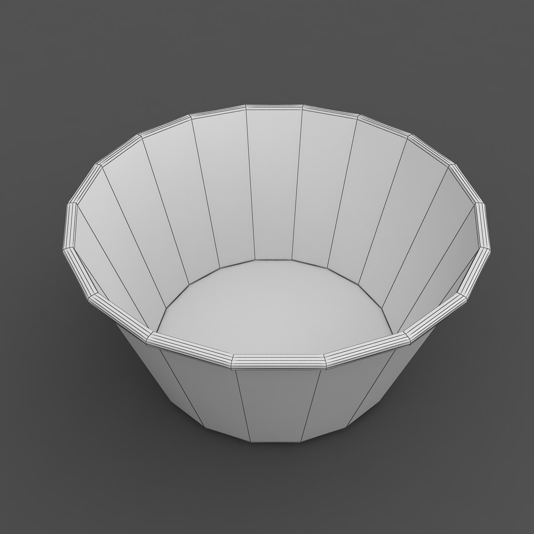 3D popcorn bowl TurboSquid 1395749
