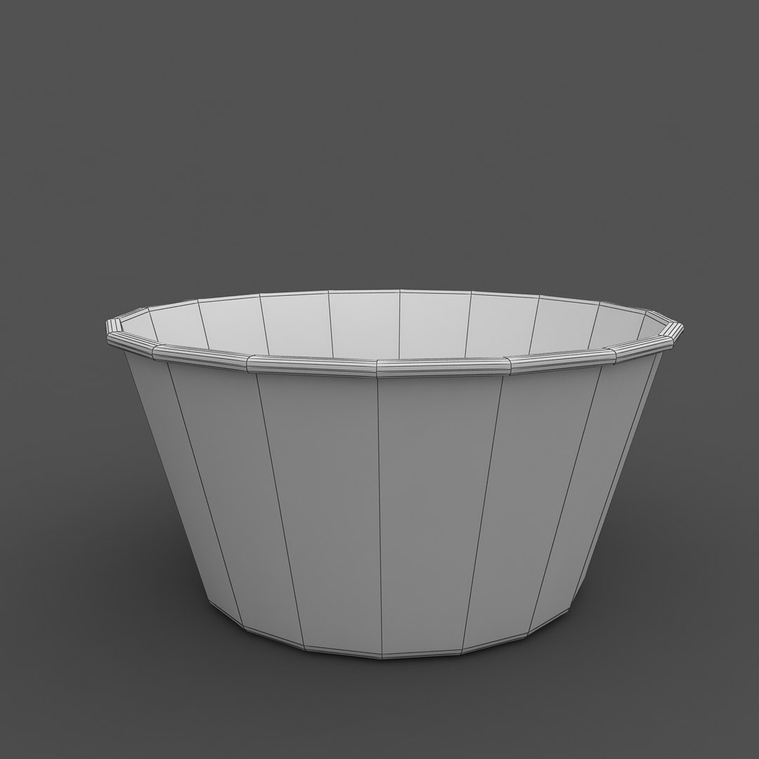 3D popcorn bowl TurboSquid 1395749