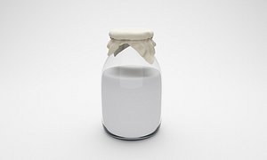 3d bottle milk model