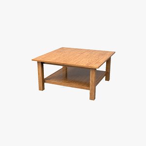 3D Coffee Table 3 - Bamboo Wood model