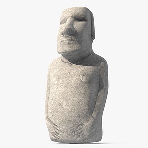 3D easter island statue moai
