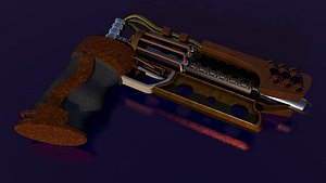 3d steampunk gun