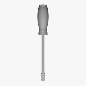 Flathead Screwdriver - Geometry Only No Textures No Materials