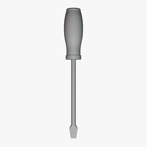 Flathead Screwdriver - Geometry Only No Textures No Materials